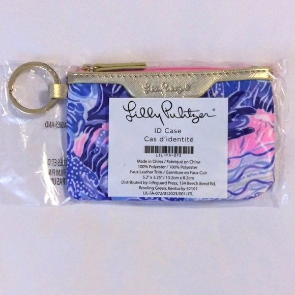 Lilly Pulitzer ID Window Case with Keyring - Picture 2 of 5